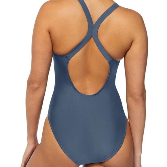 Reebok Women's High-Neck Athletic One-Piece Swimsuit NWT Sz L - Picture 3 of 11